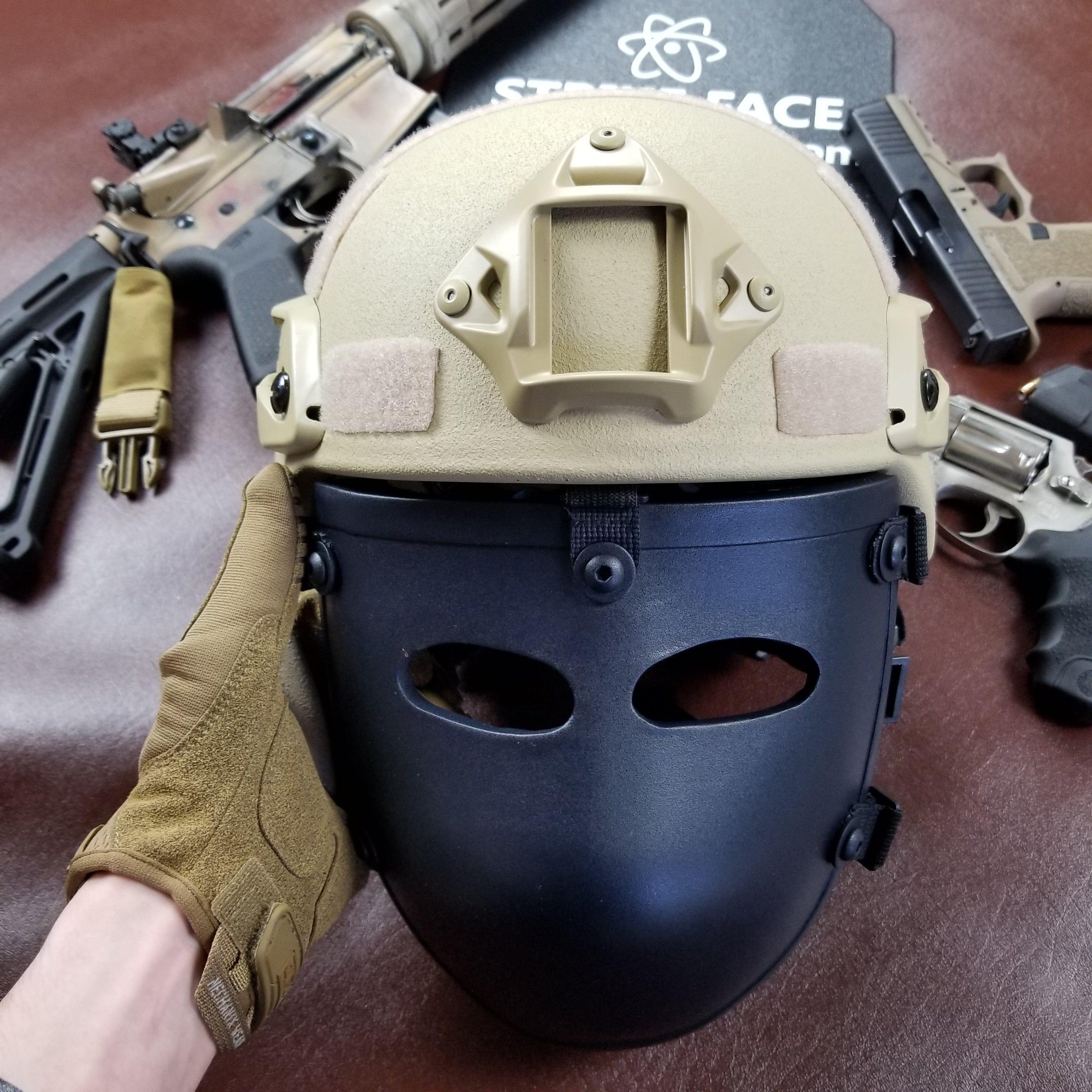 Half Face Bulletproof Mask for Helmets - NIJ Level IIIA+