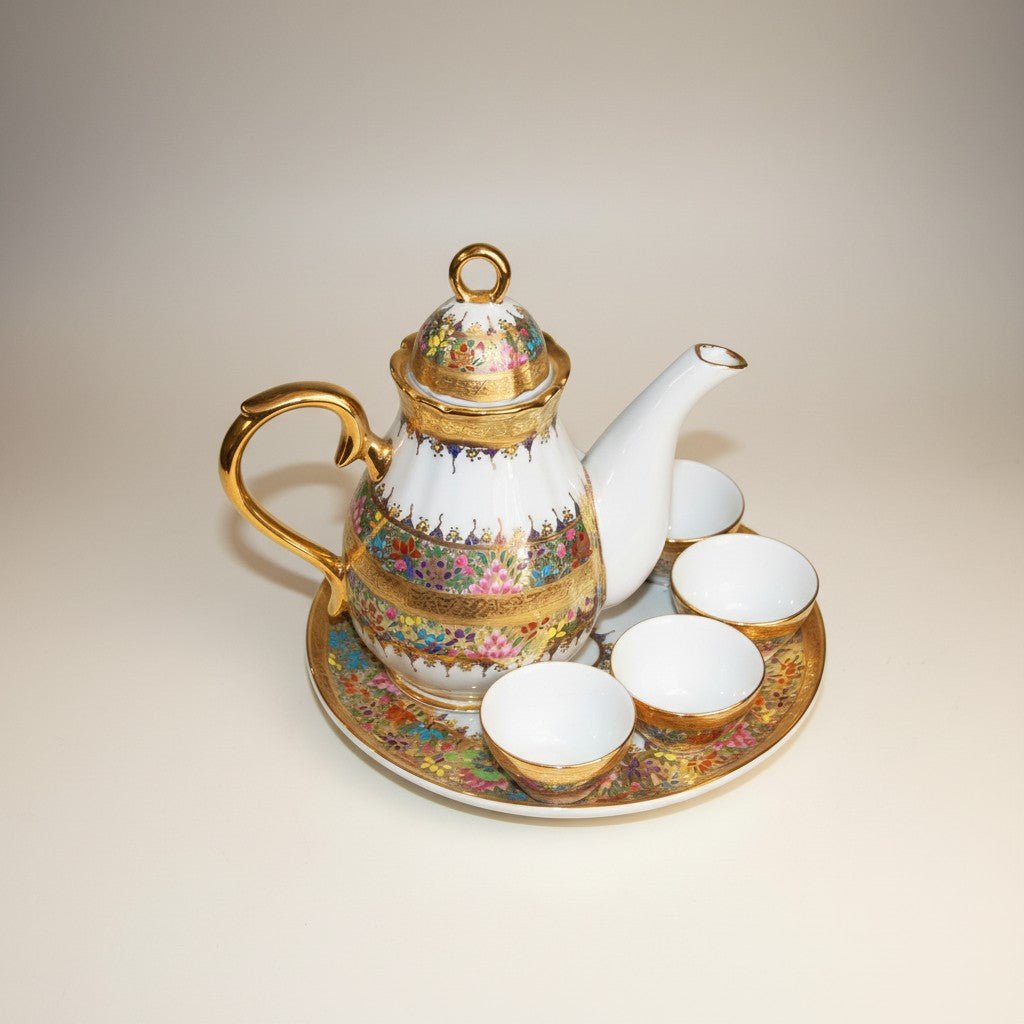 Hand Painted Benjarong Tea Set for Four - Overture Gifts