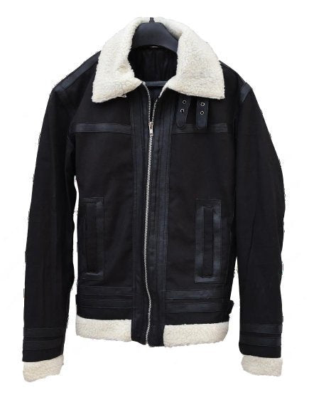 Handmade B3 Aviation Synthetic Fur Bomber Jacket Leather Coat - Overture Gifts
