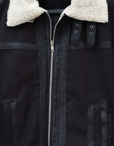 Handmade B3 Aviation Synthetic Fur Bomber Jacket Leather Coat - Overture Gifts