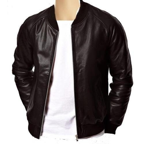 Handmade Black Bomber Style Ribbed Jacket - Overture Gifts