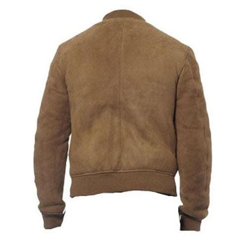 Handmade Suede Bomber Jacket With Ribbed Collar - Overture Gifts