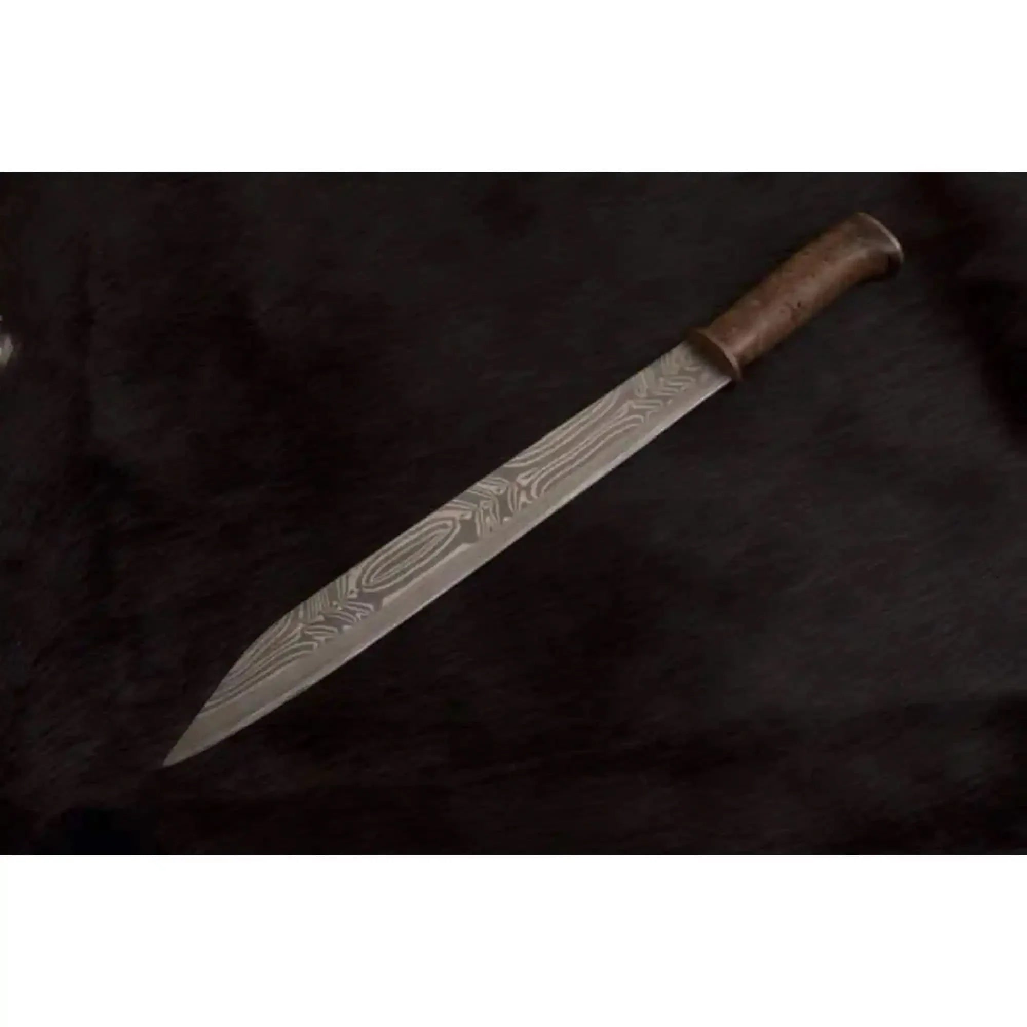 Handmade Ragnar's Seax Knife Damascus Steel Blade 16 Inch Fixed Blade