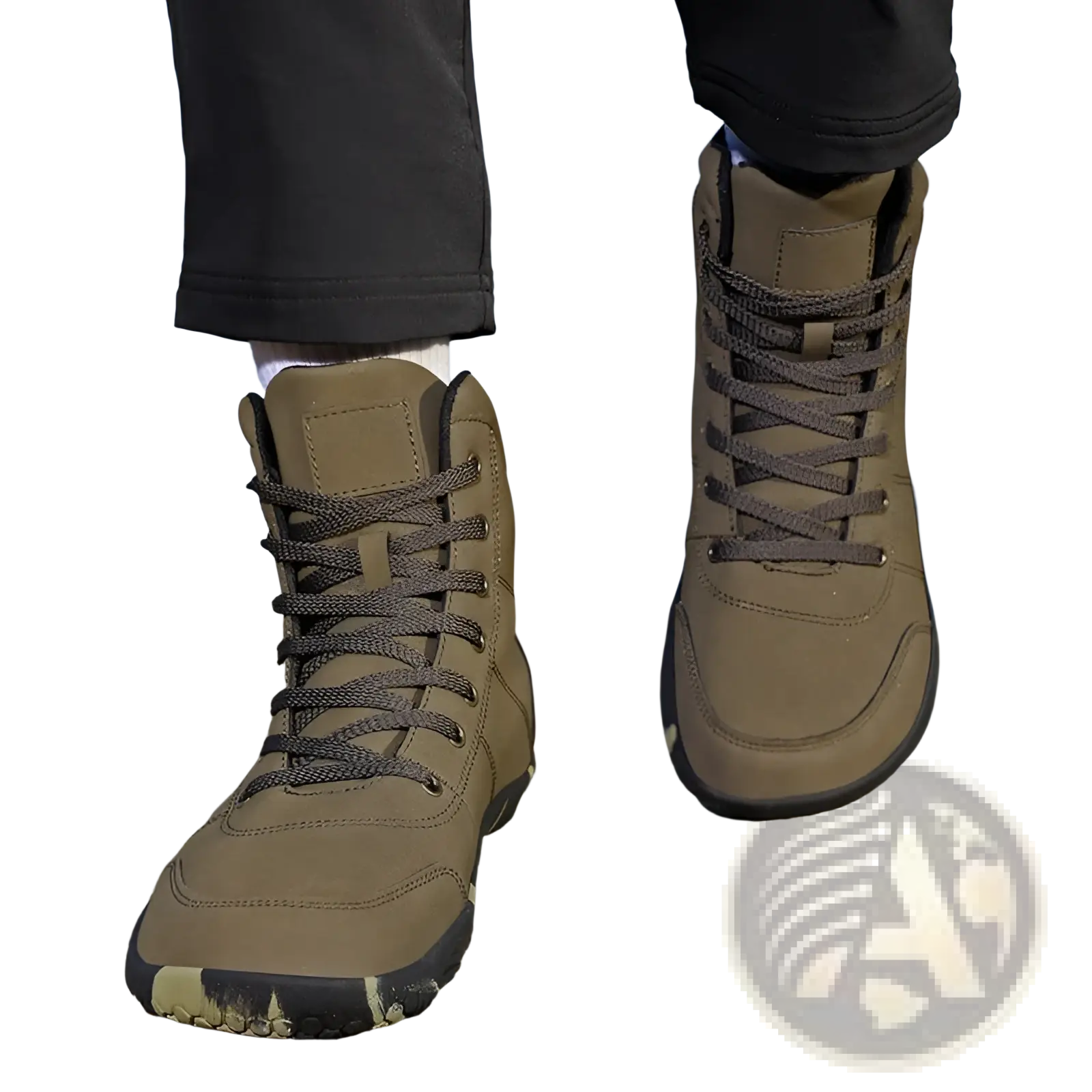 Hiking Boots Wide Toe Leather High Top Sports Shoes
