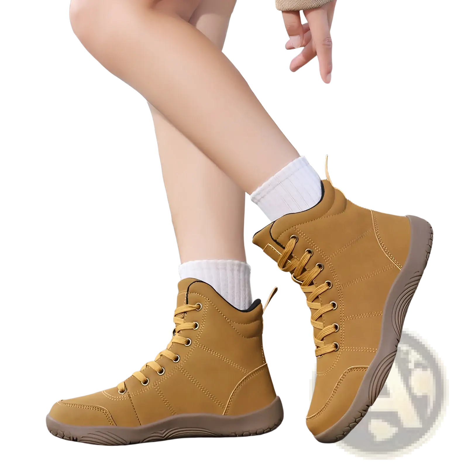 Hiking Boots Wide Toe Leather High Top Sports Shoes