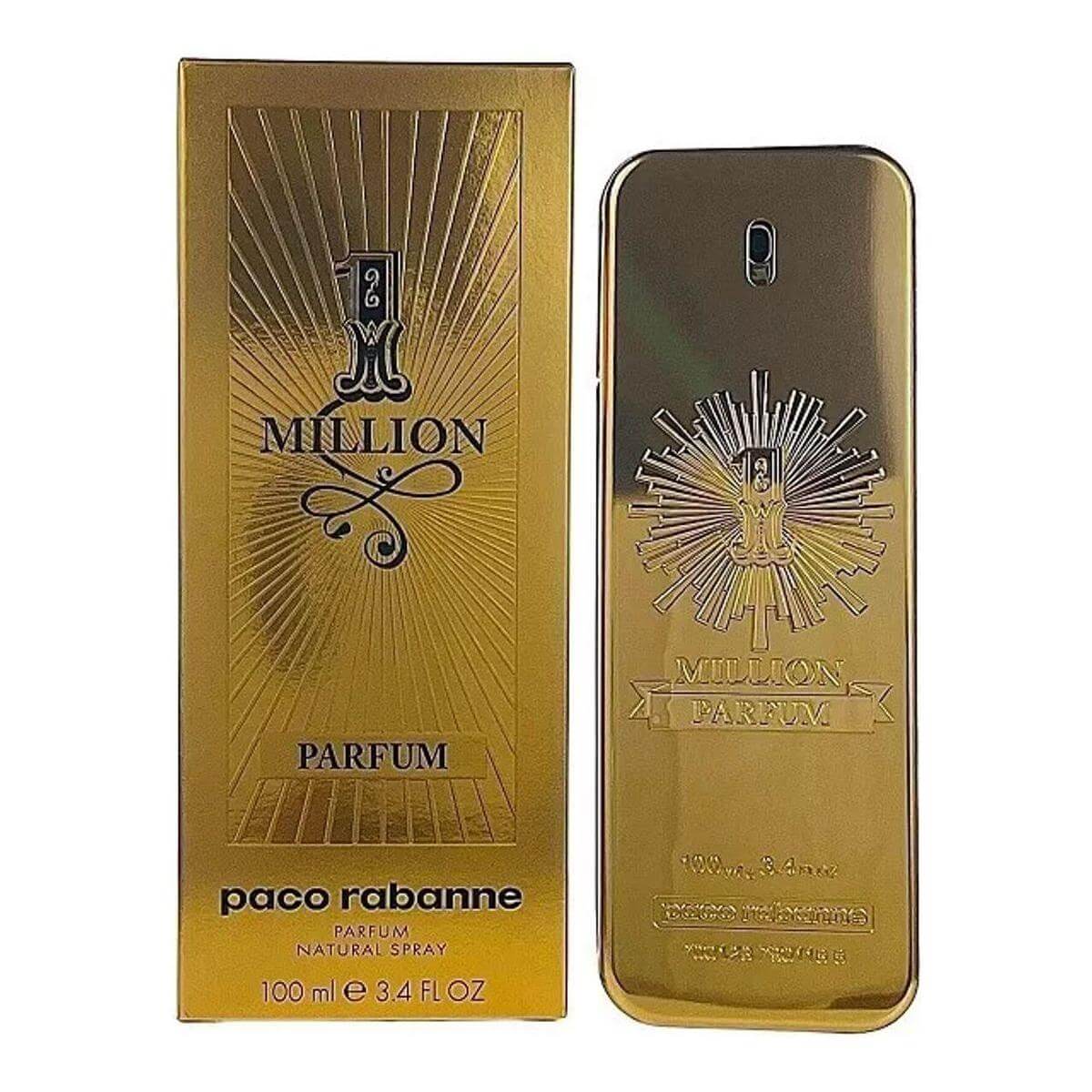 1 Million Parfum by Paco Rabanne for Men 3.4 oz / 100ml