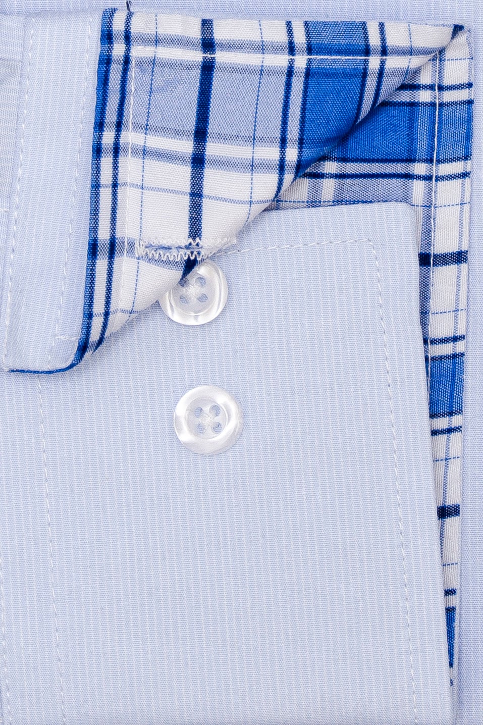 Men's Slim Fit Light Blue Cotton Dress Shirt
