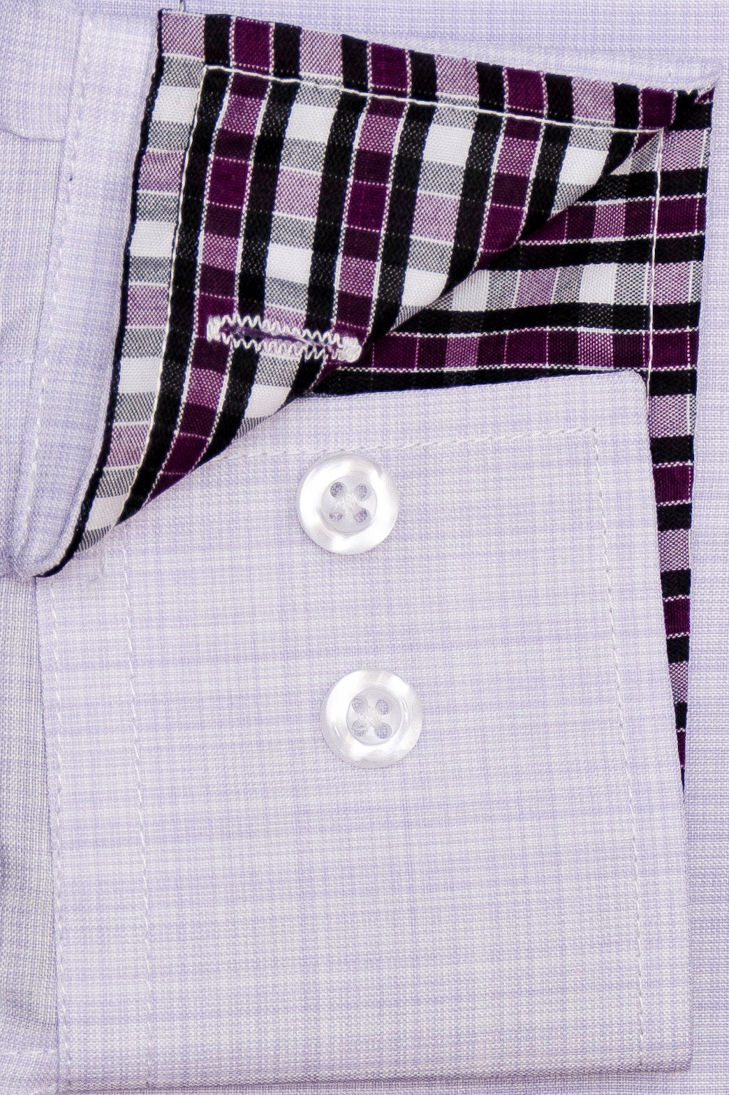 Men's Premium Designer Modern Slim Fit Dress Shirt, Lilac, matching collar cover
