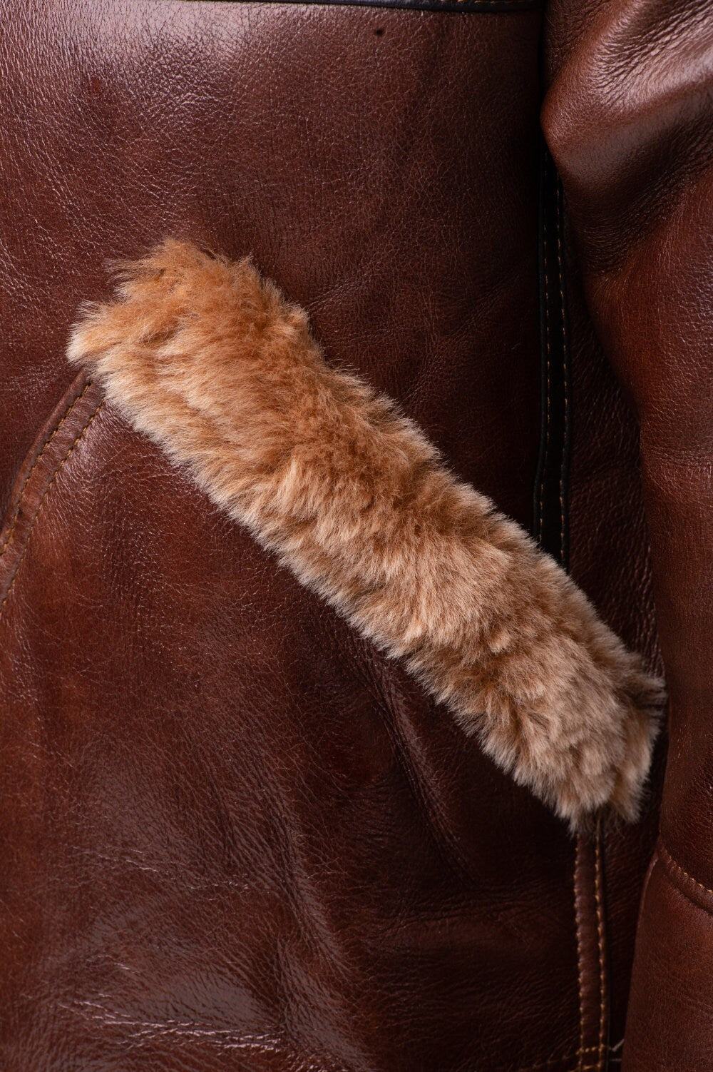 The Esa Bomber — Handcrafted Leather & Faux Shearling Jacket