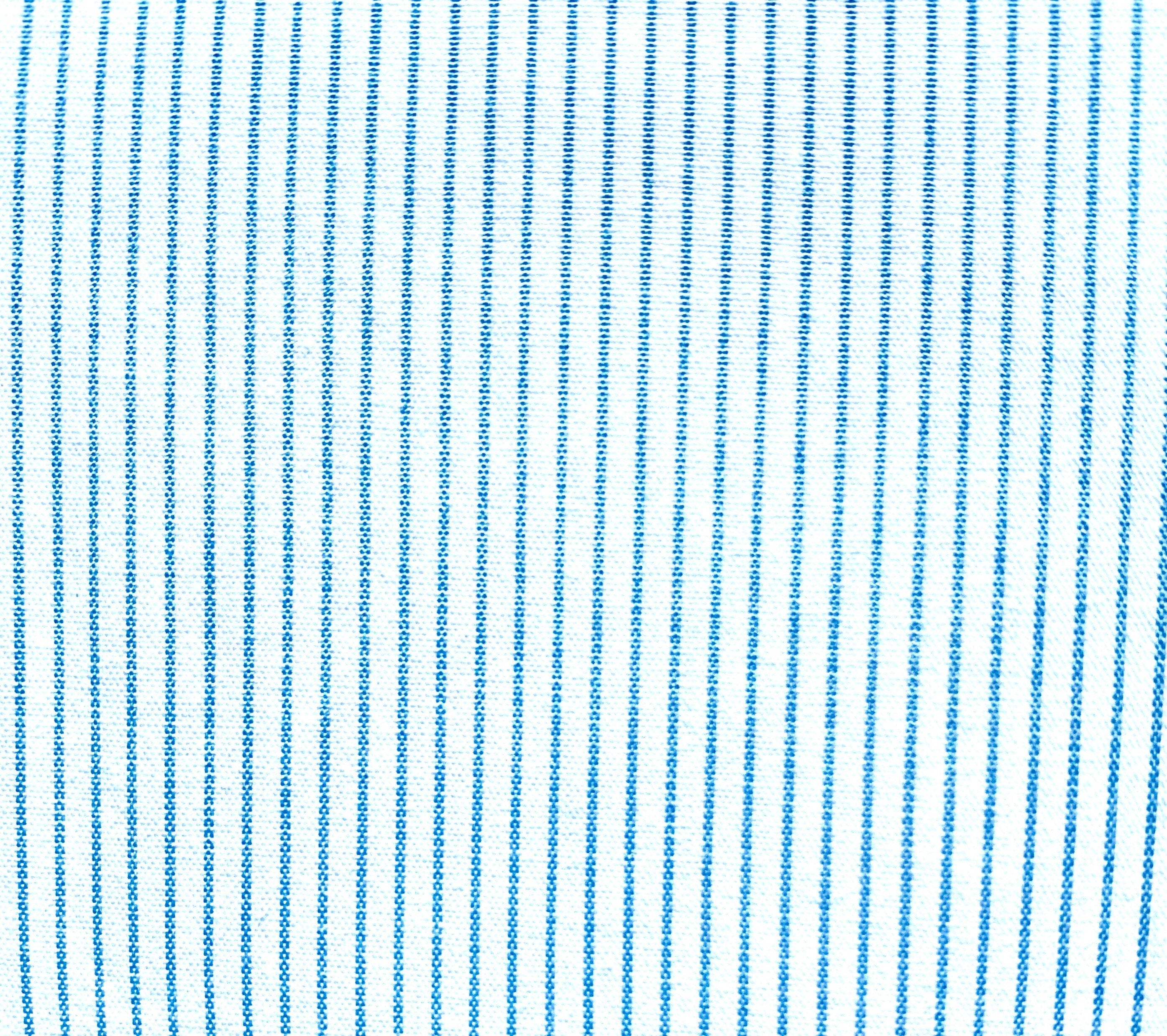 Men's Slim Fit Light Blue Striped Cotton Dress Shirt
