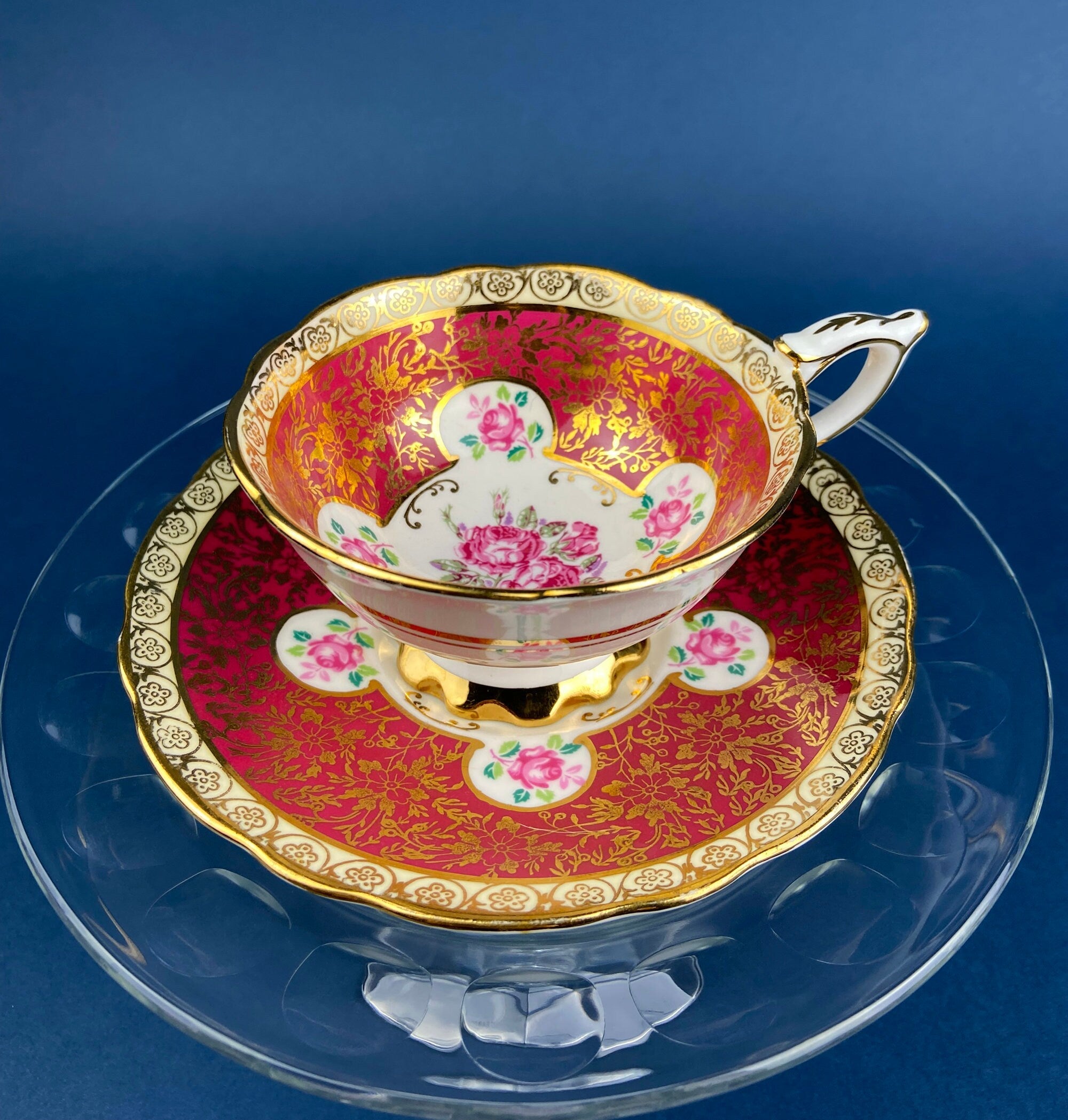 Vintage Teacup, Coffee Cup and Saucer by Royal Grafton. Fine Bone China Made in England.