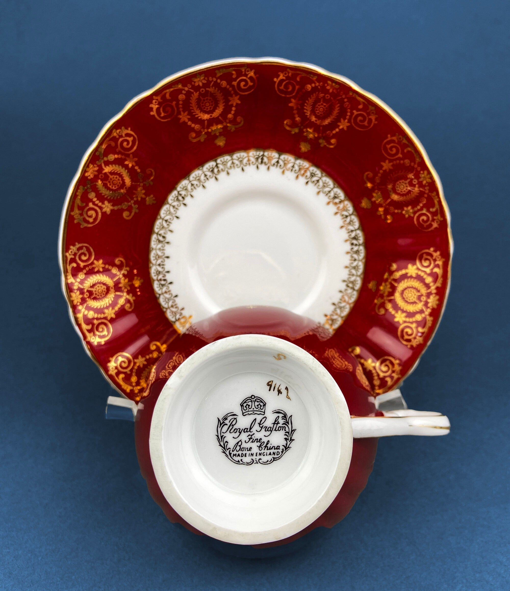 Vintage Teacup, Coffee Cup and Saucer by Royal Grafton. Fine Bone China Made in England.