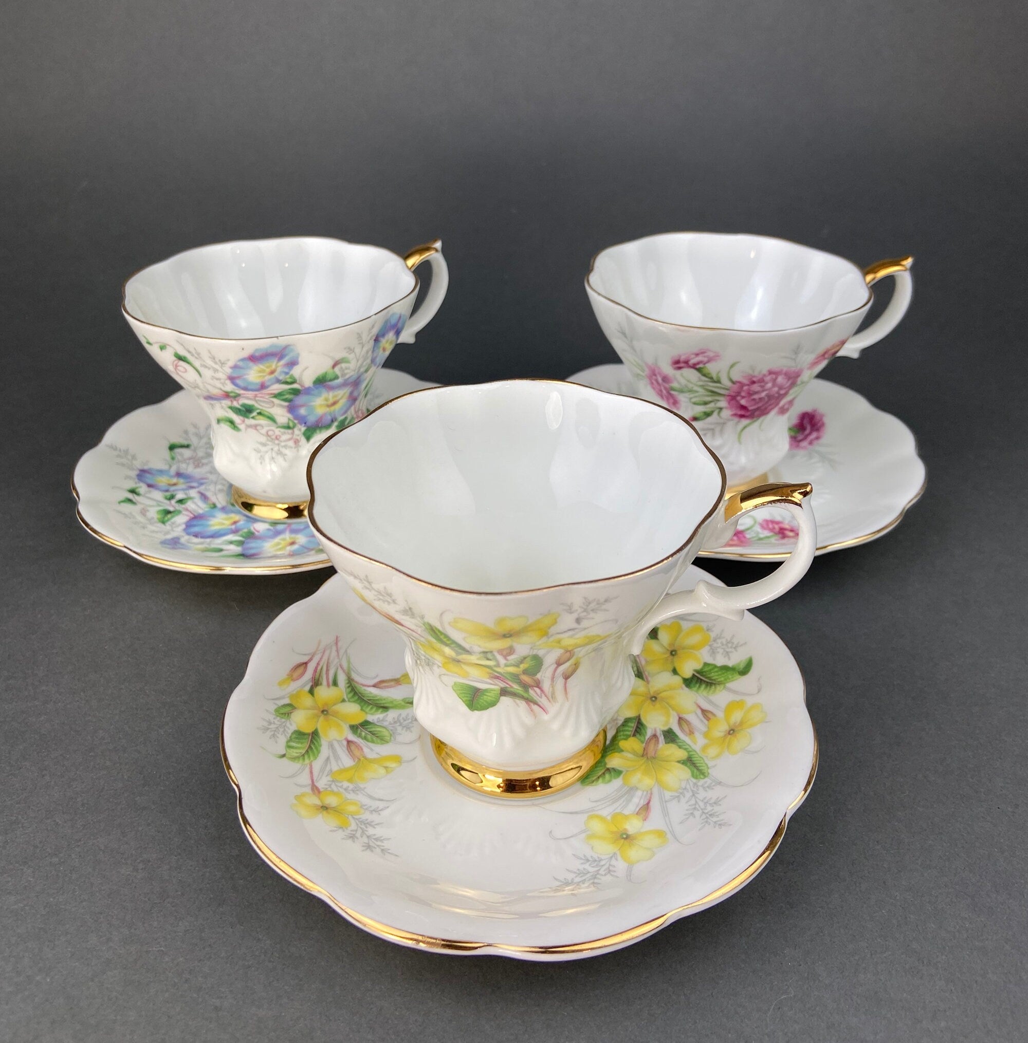 Vintage Royal Albert Tea Cup and Saucer, Carnation, Friendship Series