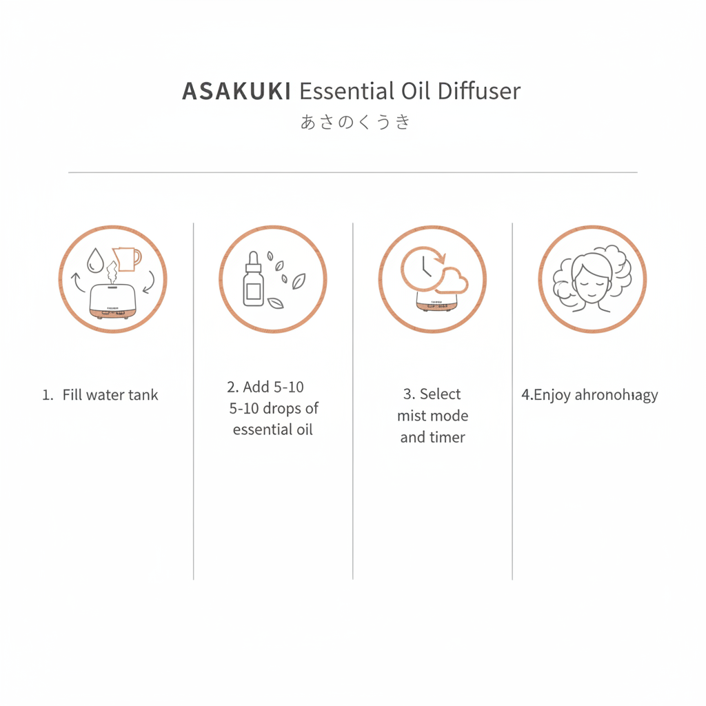 ASAKUKI Essential Oil Diffuser with Remote Control