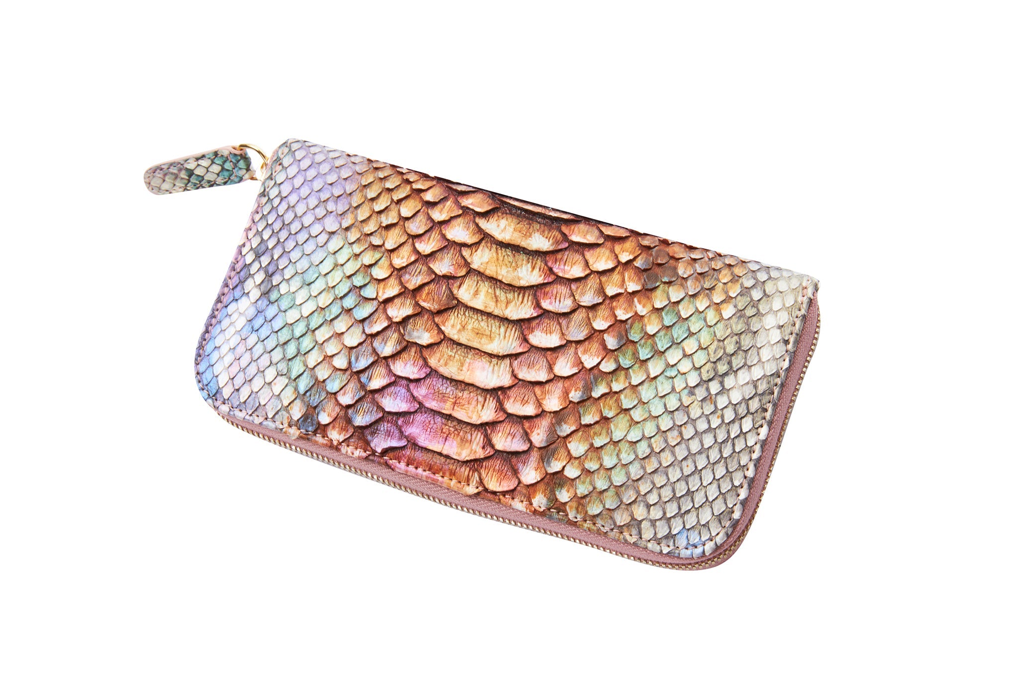 Iridescent Python Zip Wallet