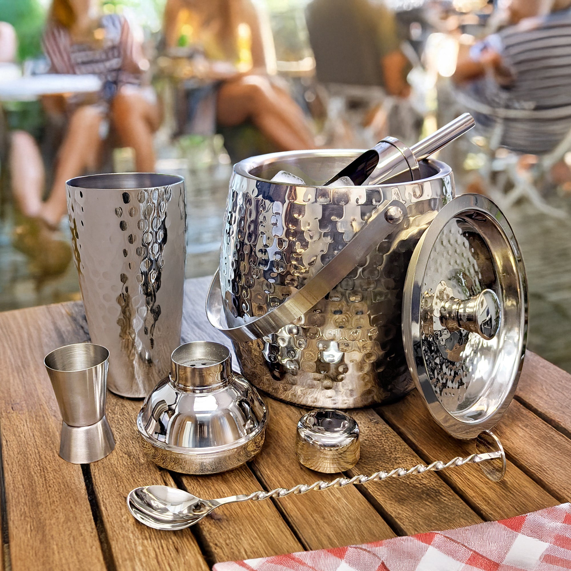 Iceberg Stainless Steel Ice Bucket & Cocktail Bar Tool Set – 3 Qt | BREKX