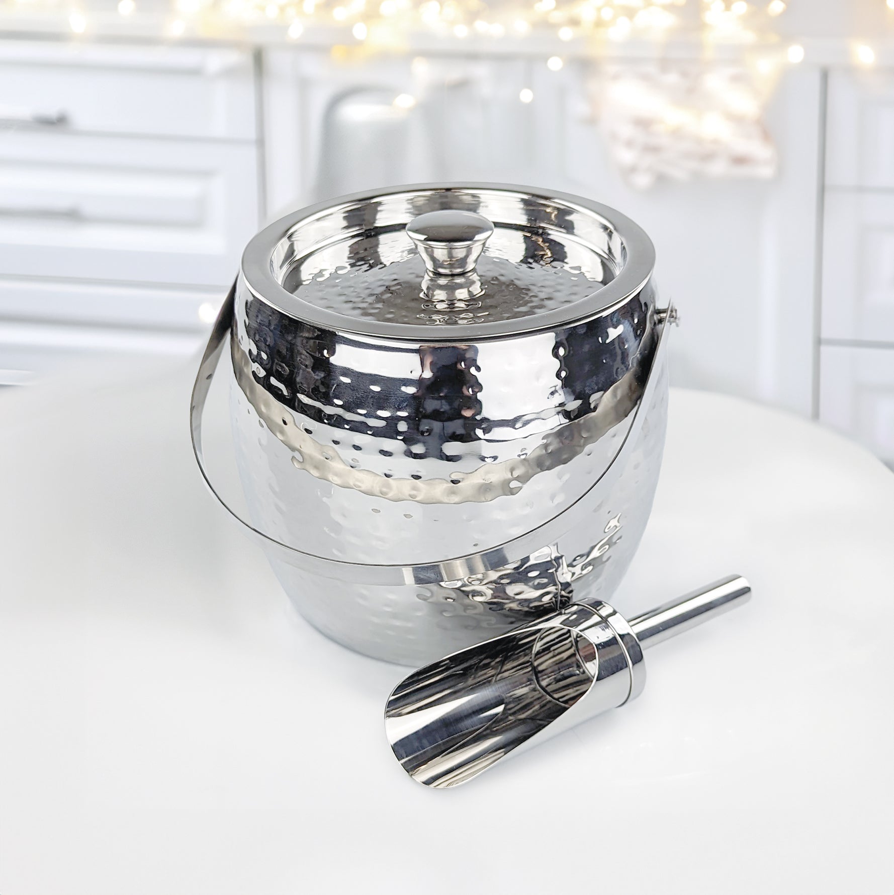 Iceberg Insulated Stainless Steel Ice Bucket with Lid & Scoop | BREKX