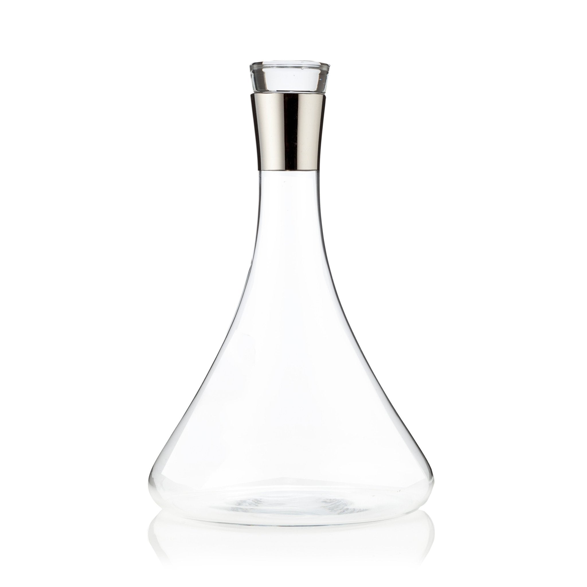 Irving Chrome-Rimmed Crystal Decanter - Overture Gifts