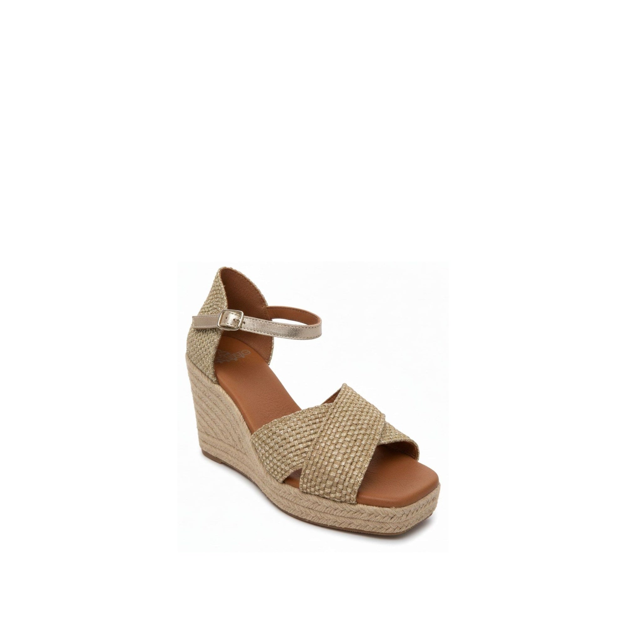 Jimena Mid Double Band Gold-Linen