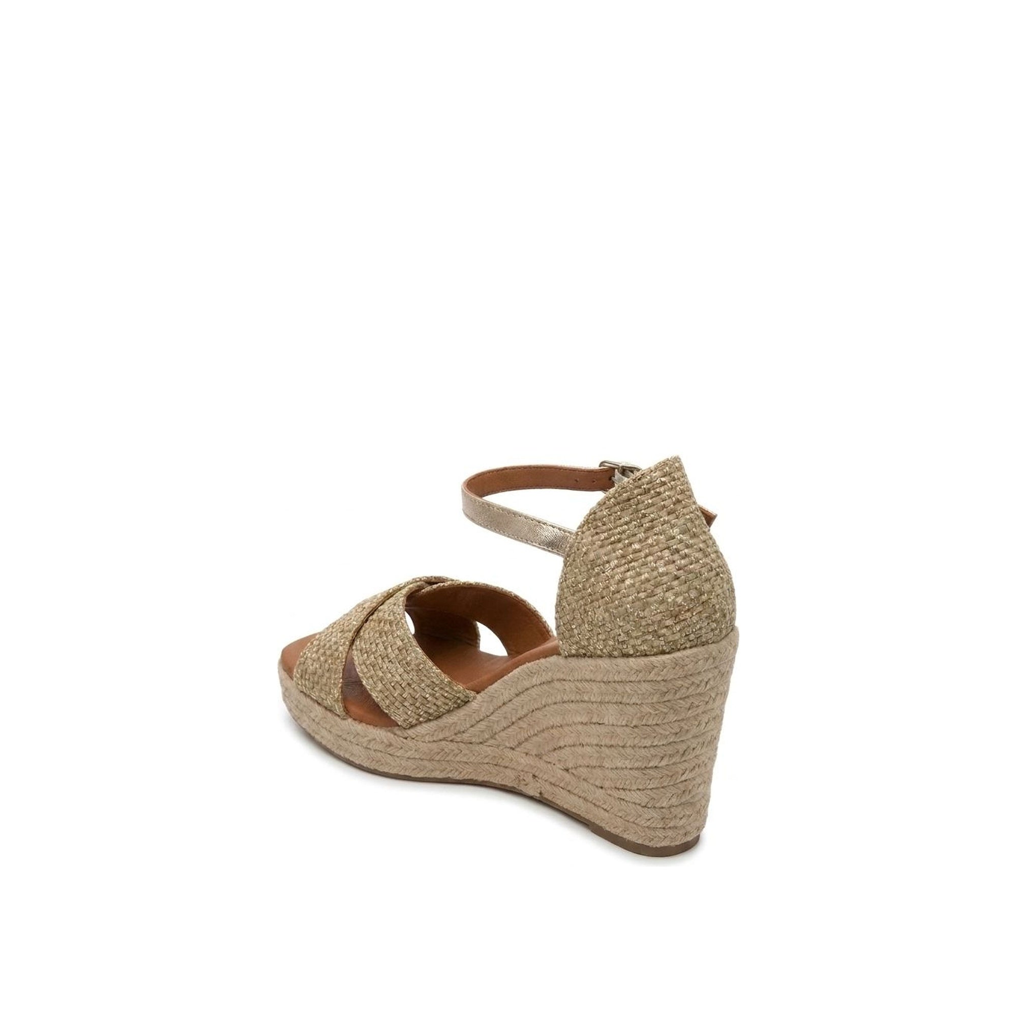 Jimena Mid Double Band Gold-Linen
