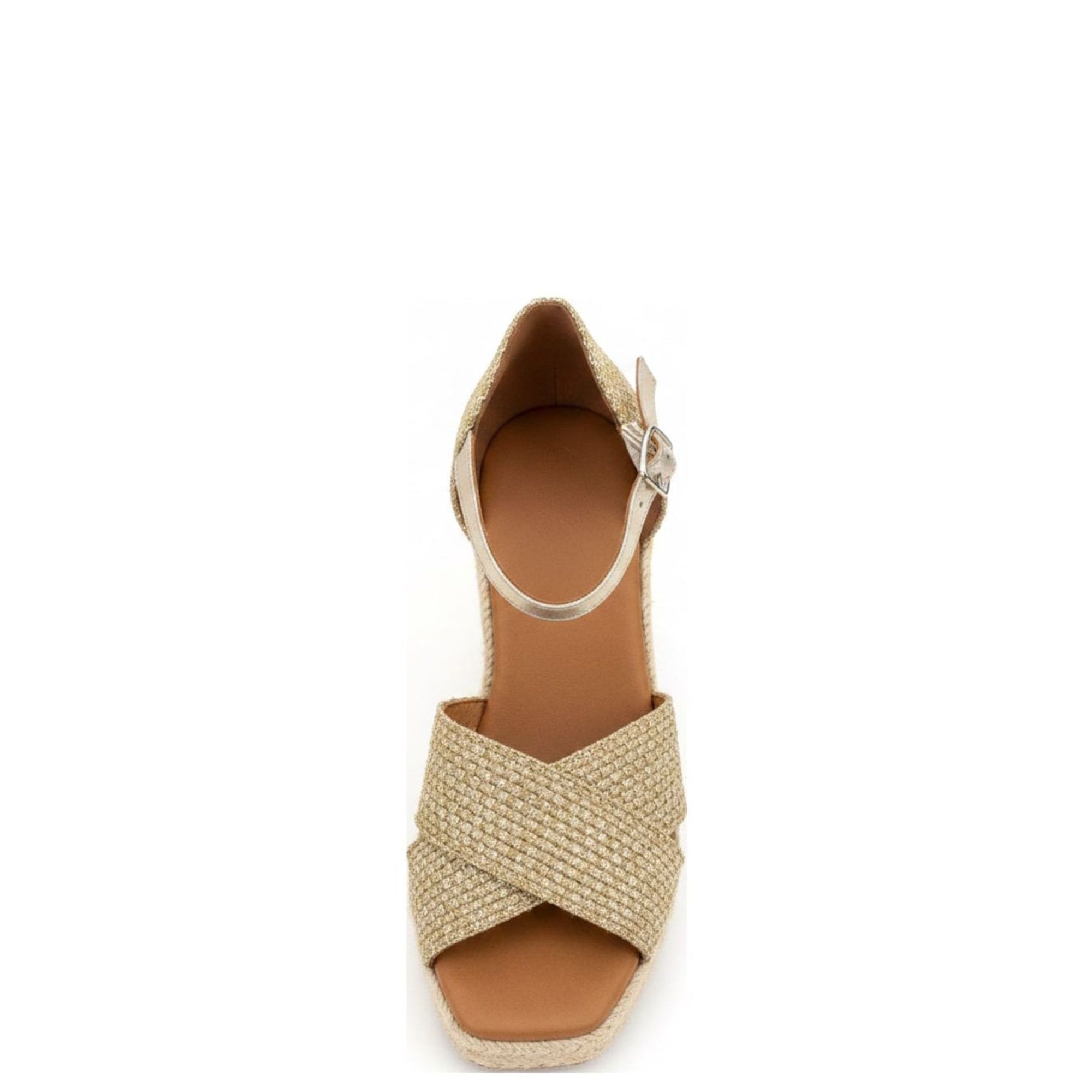 Jimena Mid Double Band Gold-Linen