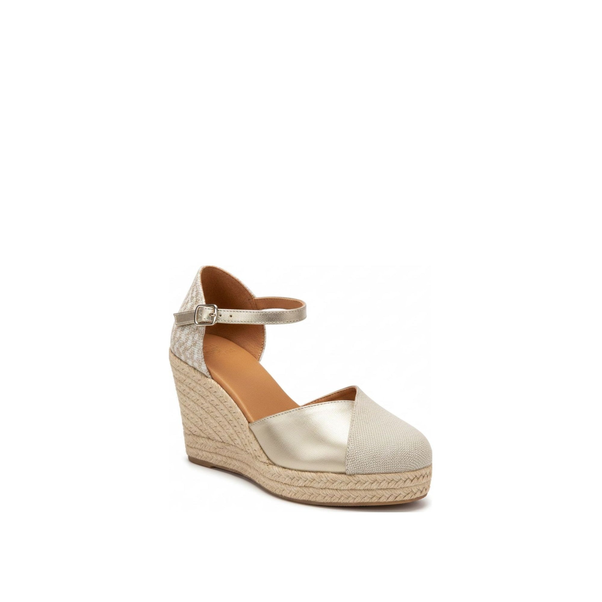 Jimena High Strap Gold-Linen