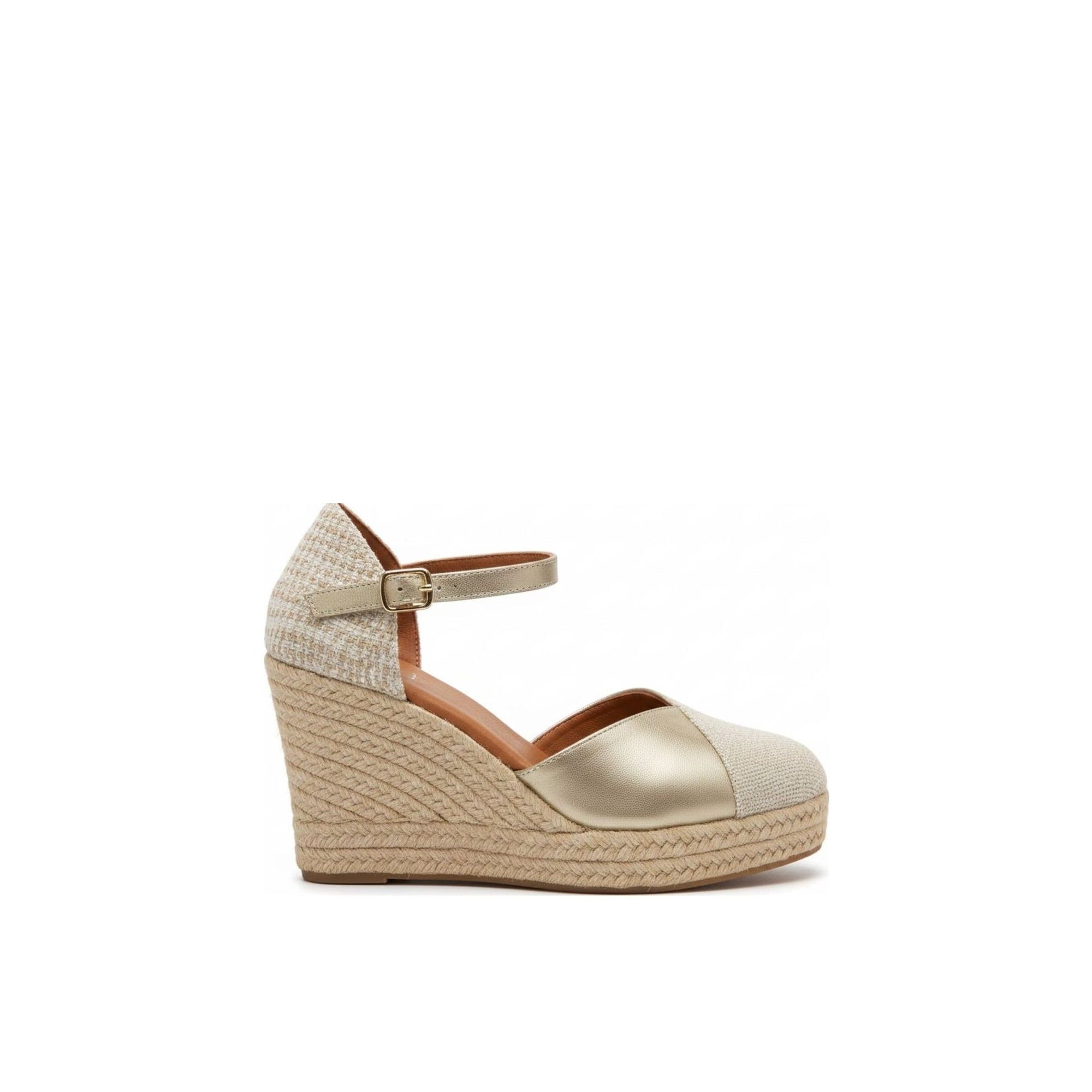 Jimena High Strap Gold-Linen