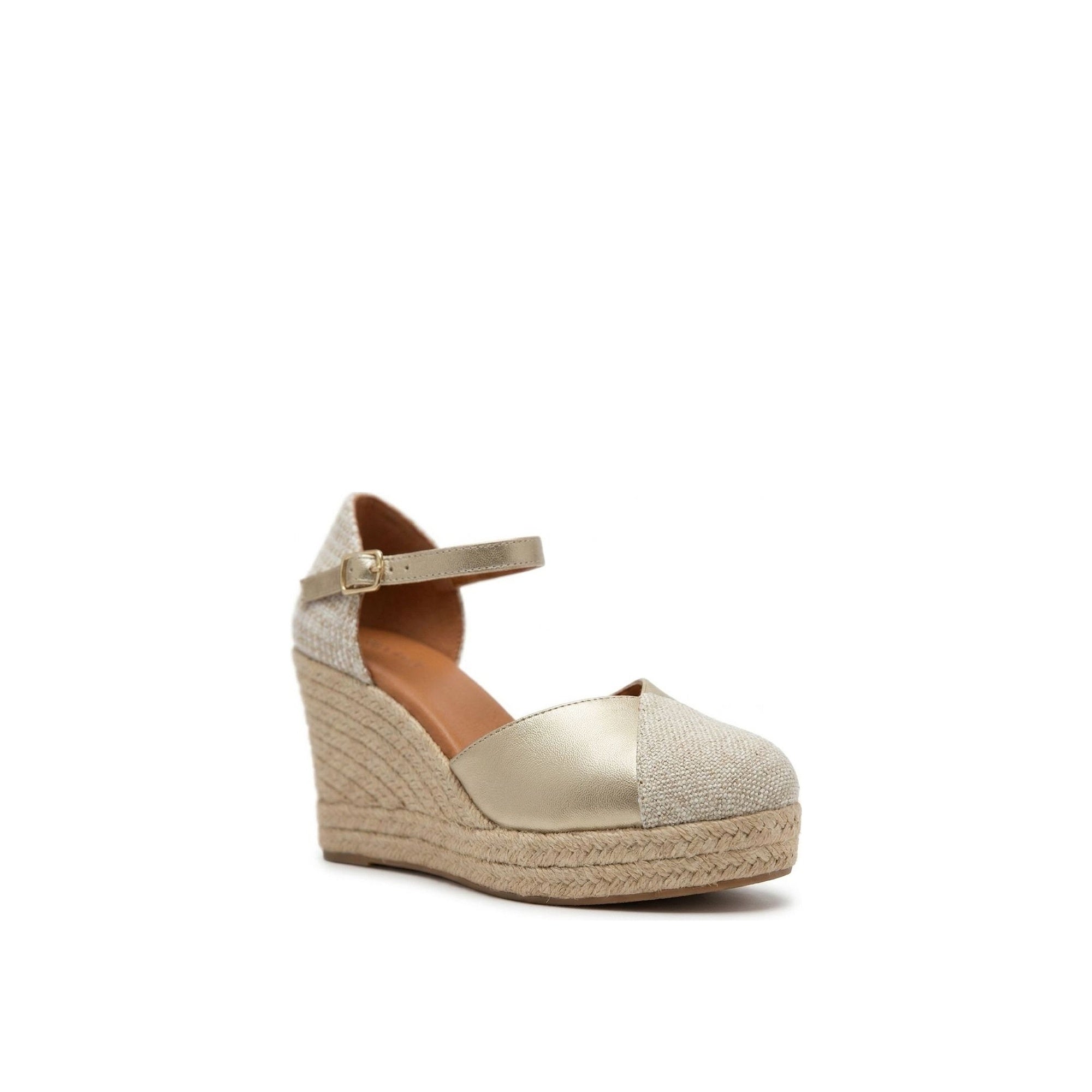 Jimena High Strap Gold-Linen
