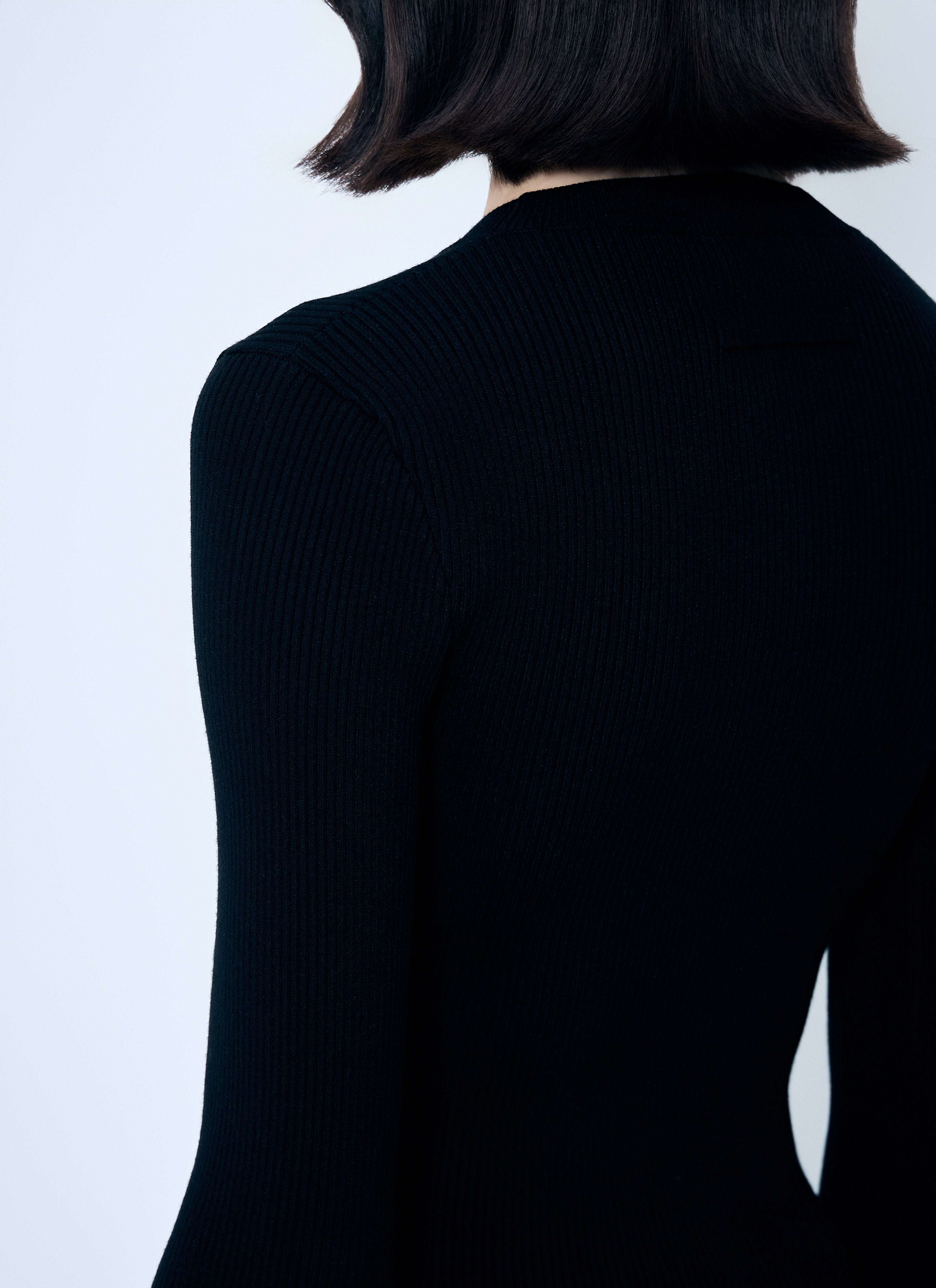Jean Paul Gaultier Women Rib Sweater With Transparent Panels