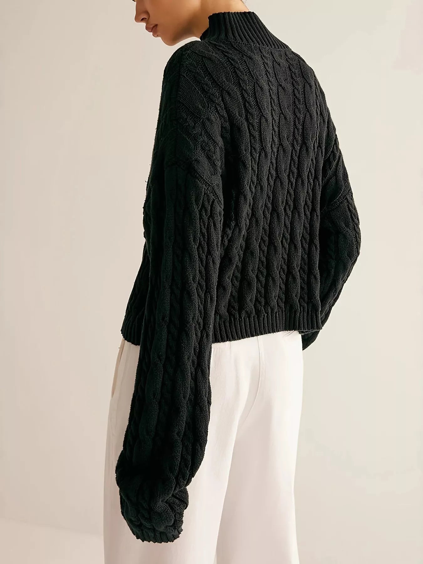 Keyhole Cable-Knit Sweater - Overture Gifts