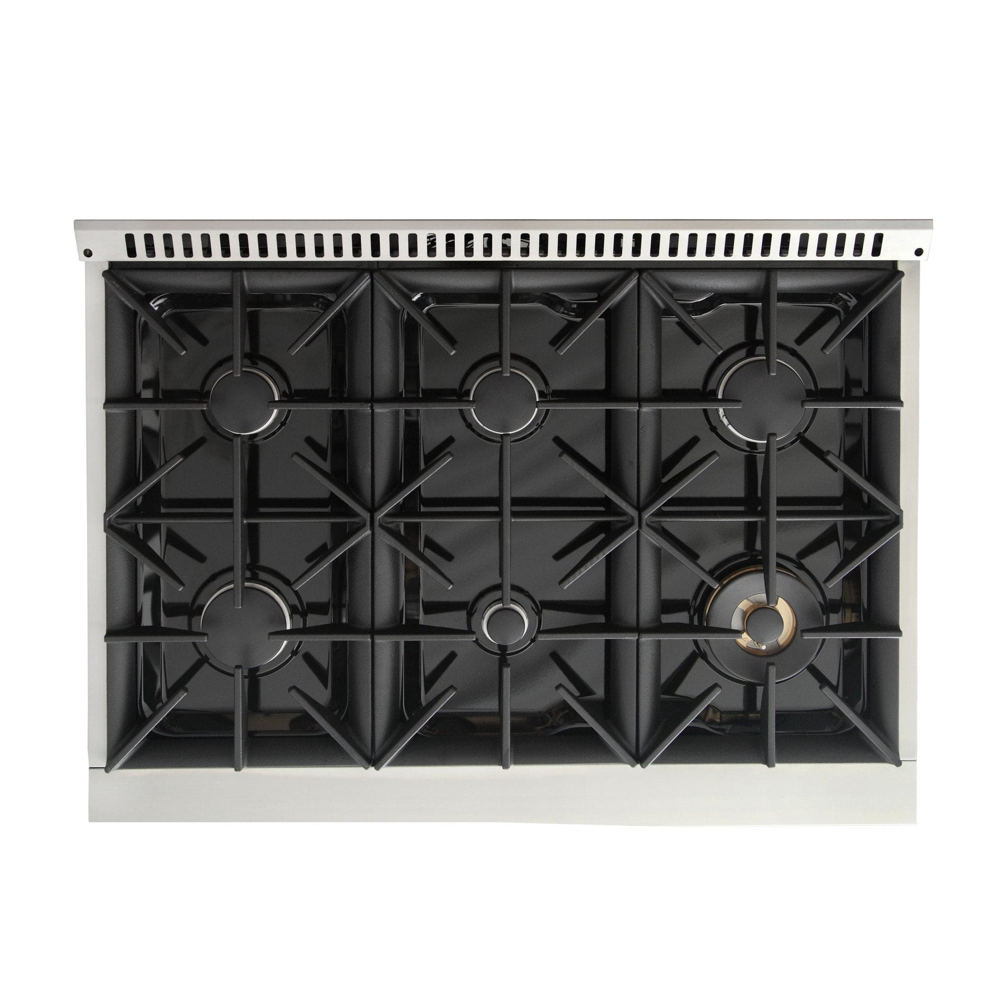 Kucht 36" Gas Range, Stainless Steel with Red Oven Door, KNG361-R