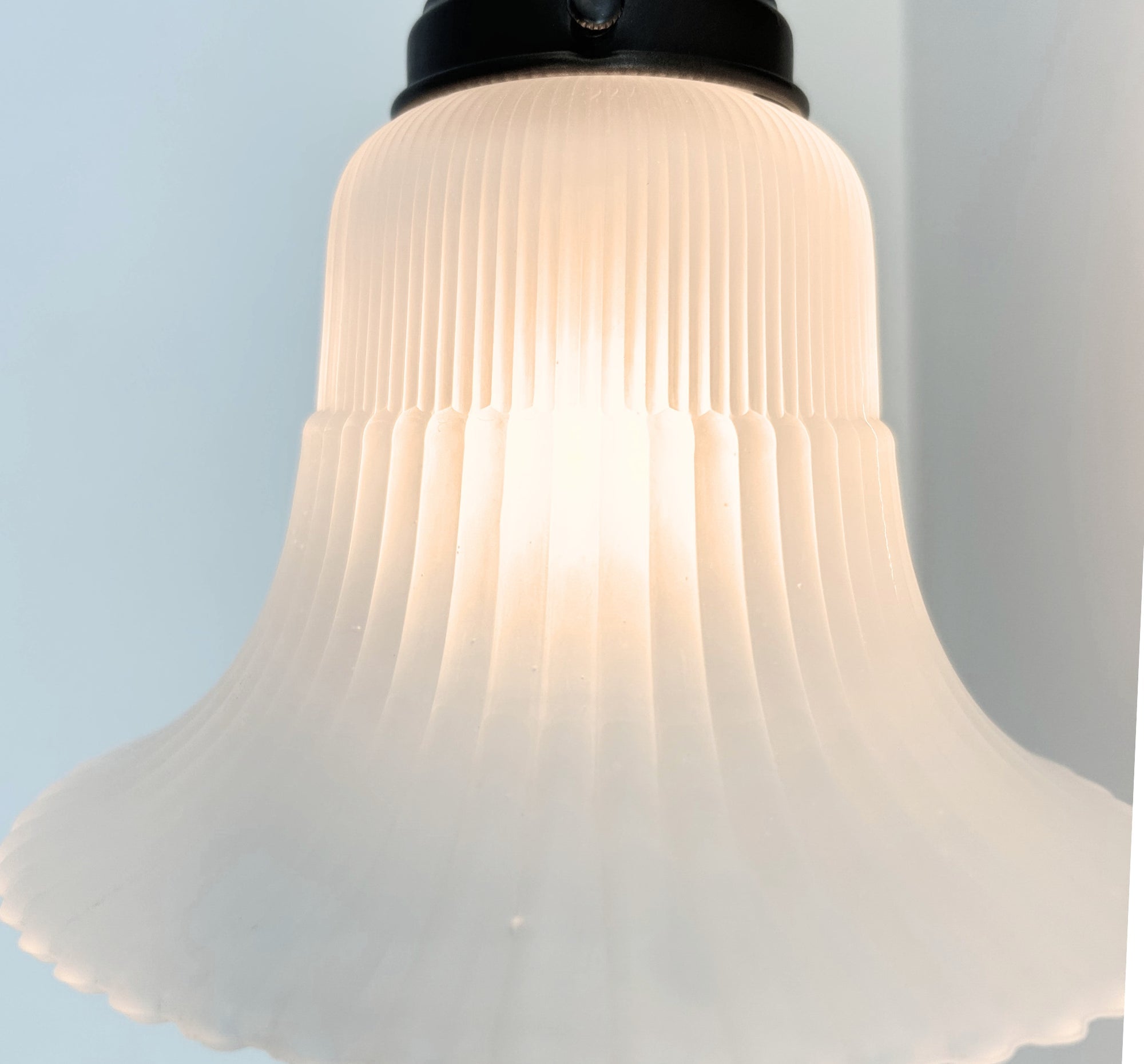 Large Antique Super Flare Frosted Glass Wall Sconce - Overture Gifts