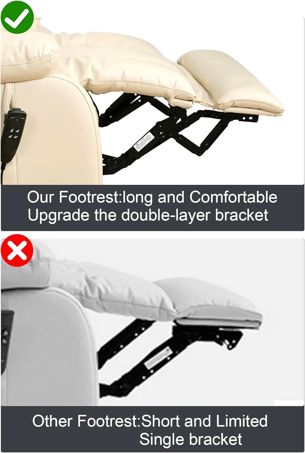Large Reclining Lift Chair With Dual Motor Massage - Overture Gifts