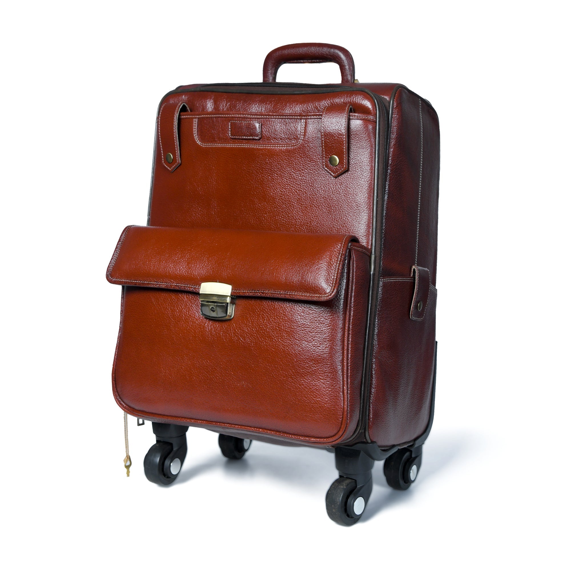 Leather Carry-On Trolly Bag - Overture Gifts