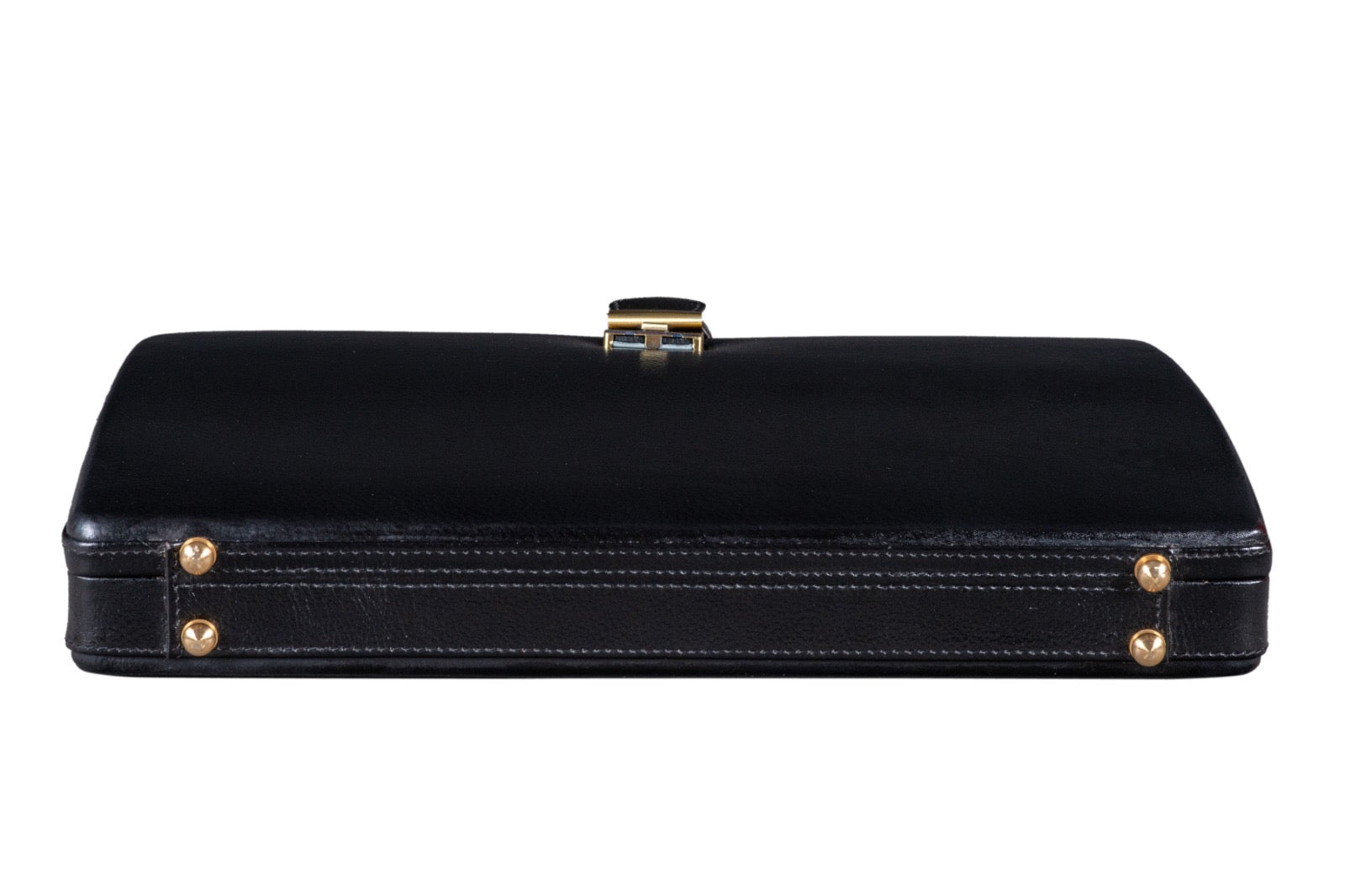 Leather Executive Men's Leather Attache Briefcase - Black - Overture Gifts