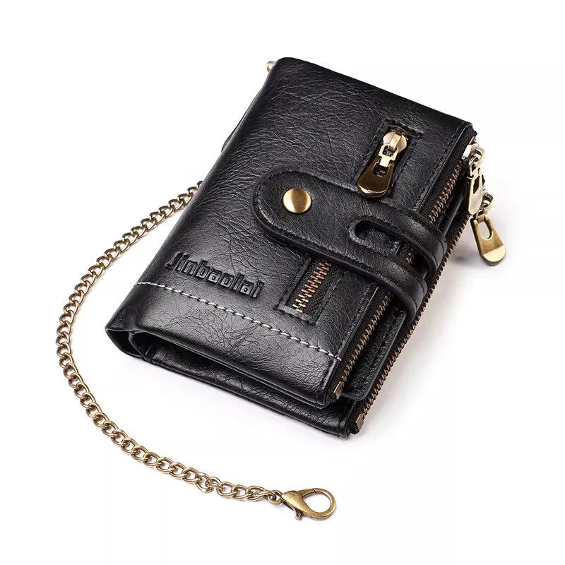 Leather Multi-card Slot Large Capacity ID Card Holder Wallet For Men - Overture Gifts