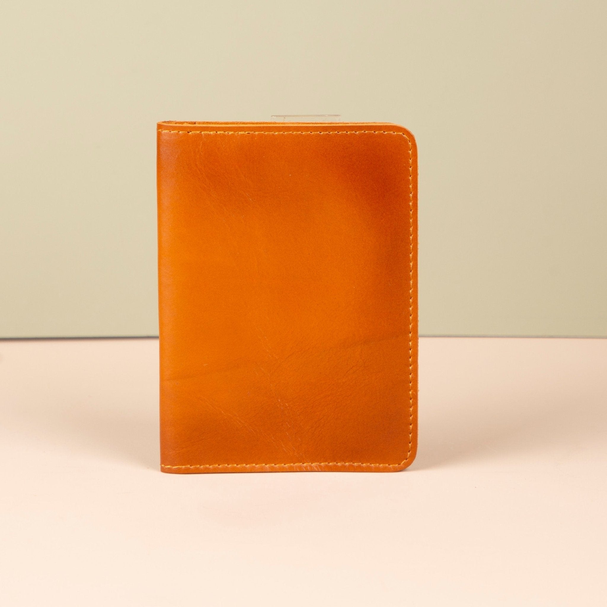 Leather Passport Holder - Orange Brown - Milan - Overture Gifts