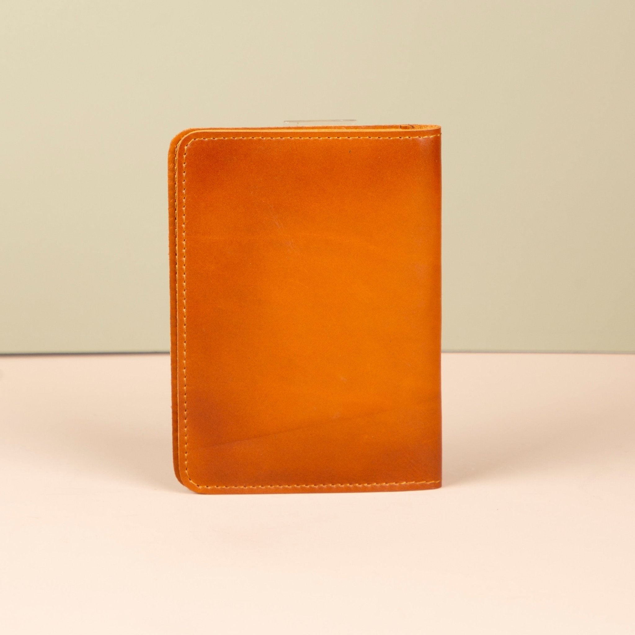 Leather Passport Holder - Orange Brown - Milan - Overture Gifts
