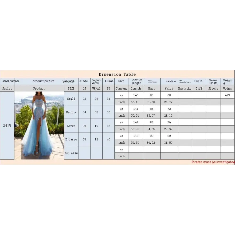 Light Blue Sequined Slim Fit Formal Dress