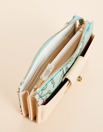 Lindsey Phone Crossbody Handbag Hamilton Seafoam Floral Block