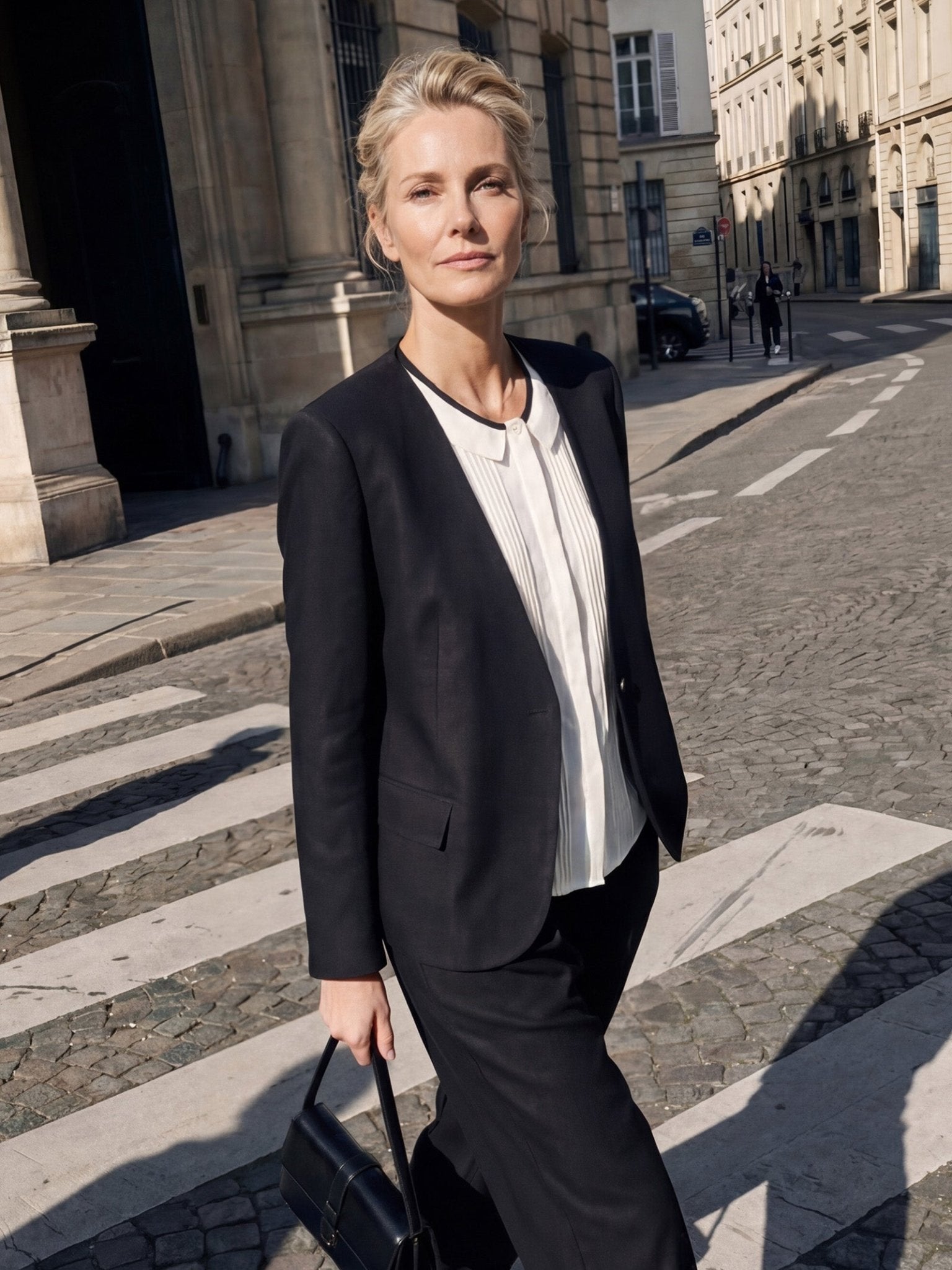 Linen-Lyocell Relaxed V-neck Tailored Blazer VERITY - Overture Gifts