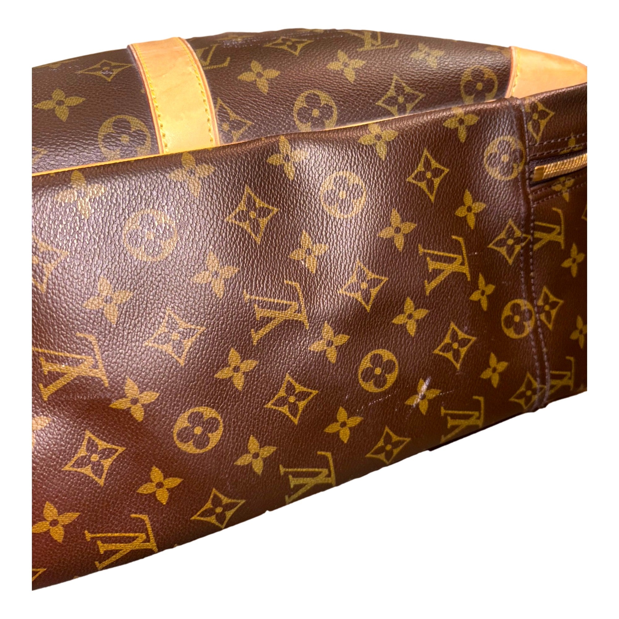 Louis Vuitton Sirius 55 Suitcase Classic Monogram Canvas Leather Travel Bag