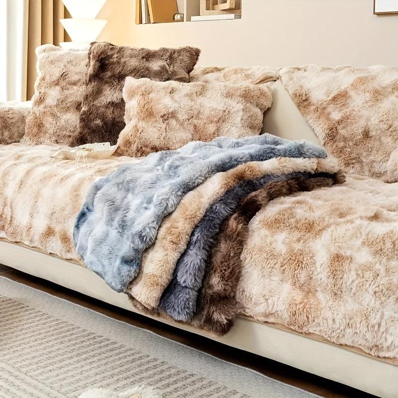 Luxurious Gradient Velvet Sofa Cover - Overture Gifts
