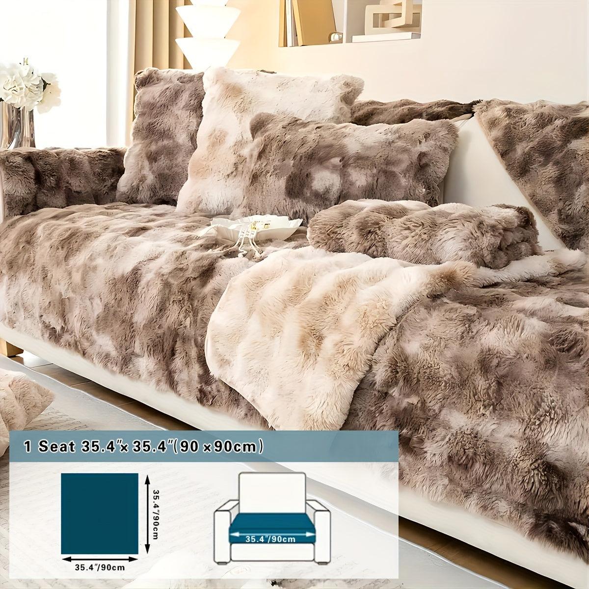 Luxurious Gradient Velvet Sofa Cover - Overture Gifts