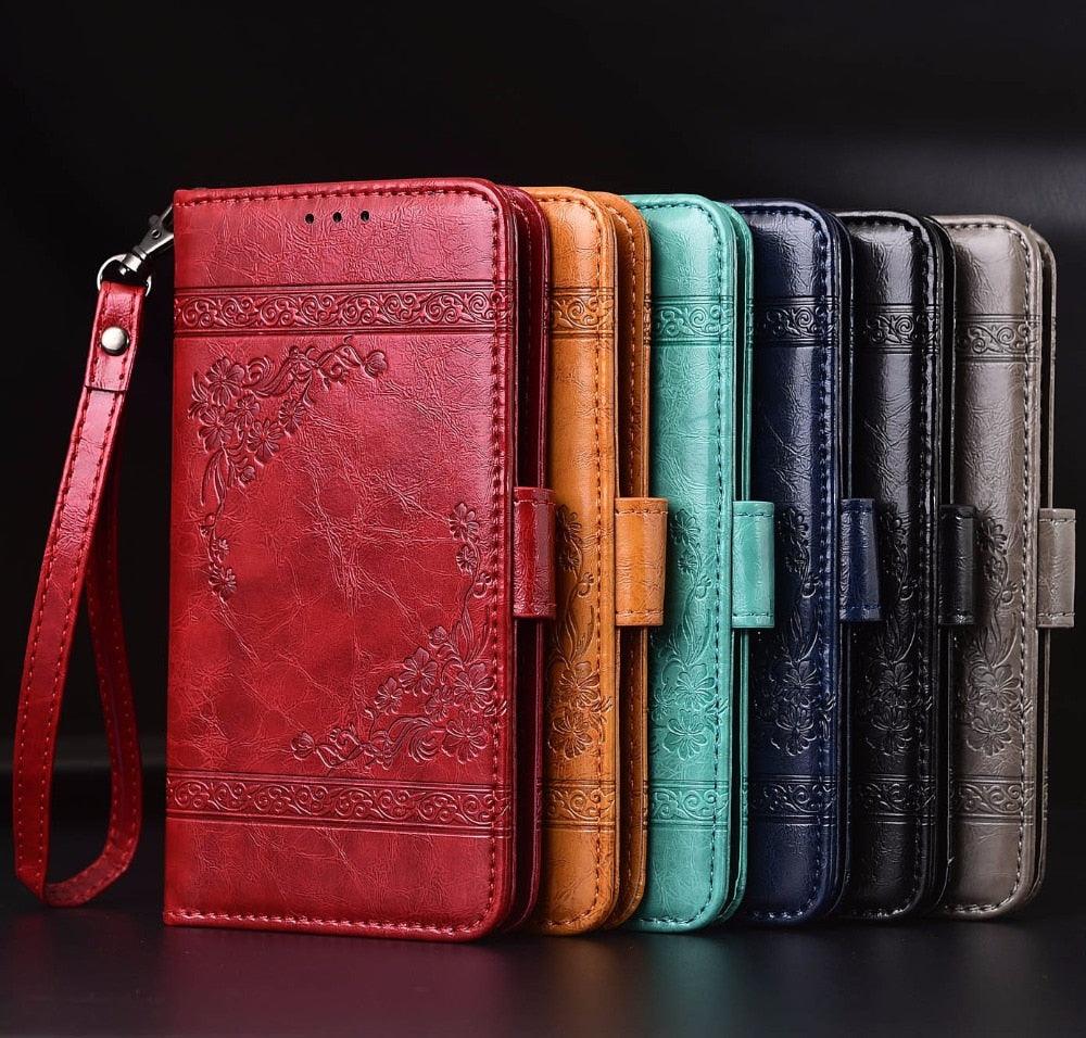 Luxury Flip wallet Leather Case For iphone 11 13 12 Pro 12Mini Card Holder Phone Cover Premium Leather iPhone 11 Pro Case Kickstand Card Holder Flip Leather Wallet Phone Case - Overture Gifts