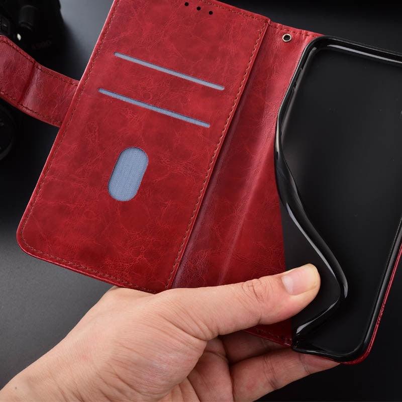 Luxury Flip wallet Leather Case For iphone 11 13 12 Pro 12Mini Card Holder Phone Cover Premium Leather iPhone 11 Pro Case Kickstand Card Holder Flip Leather Wallet Phone Case - Overture Gifts
