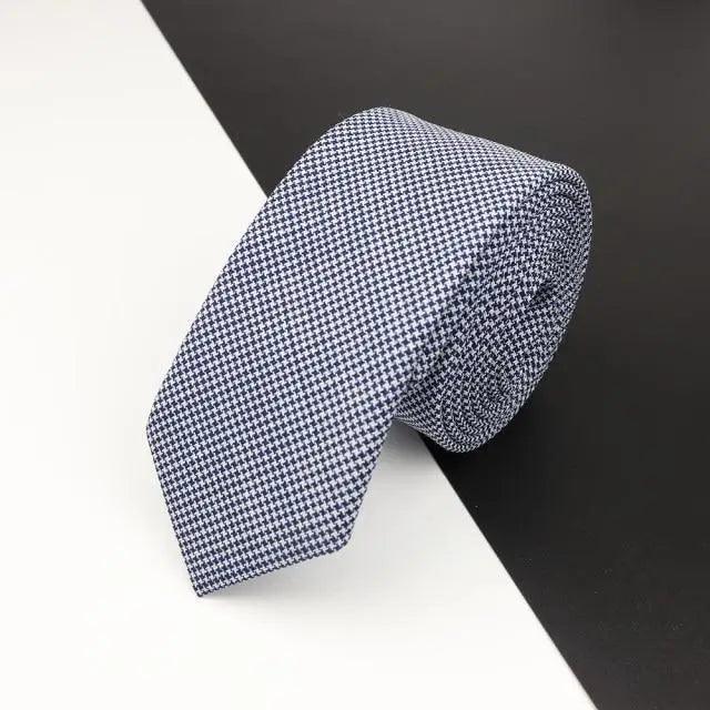 Luxury High Quality Black Grey Skinny Wool Tie For Men Business Meeting Necktie Fashionable Design Excellent Men Gift - Overture Gifts