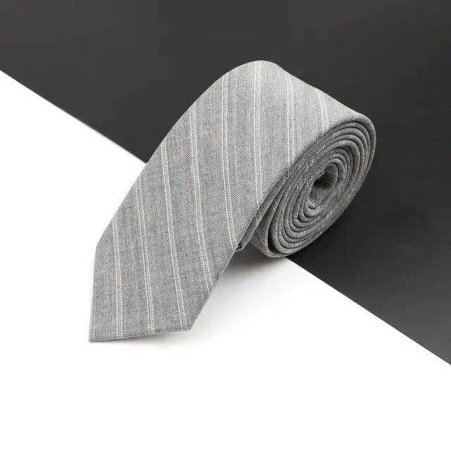 Luxury High Quality Black Grey Skinny Wool Tie For Men Business Meeting Necktie Fashionable Design Excellent Men Gift - Overture Gifts