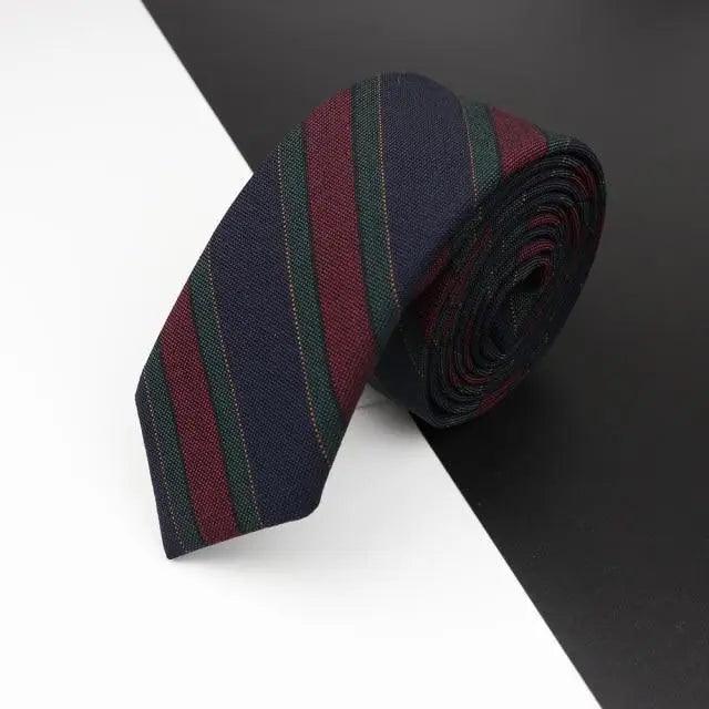 Luxury High Quality Black Grey Skinny Wool Tie For Men Business Meeting Necktie Fashionable Design Excellent Men Gift - Overture Gifts