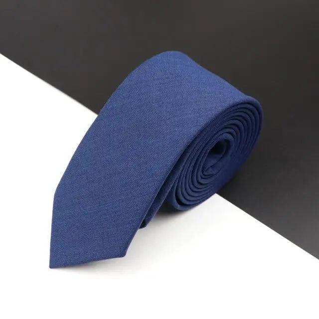 Luxury High Quality Black Grey Skinny Wool Tie For Men Business Meeting Necktie Fashionable Design Excellent Men Gift - Overture Gifts